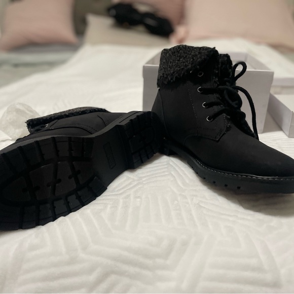 NWT Women's Sonoma Ortholite WIDE black lace up boots SZ 11 Wide - Picture 6 of 8